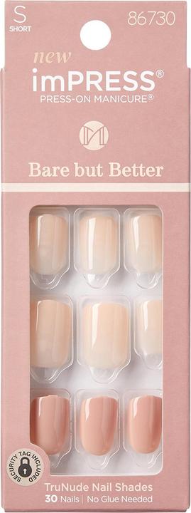 KISS Self-adhesive nails imPRESS BBB Nail Simple Pleasure 30 pcs (L) (Ongles artificiels)