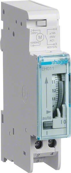 Hager HAG EH011 1S 230V 16A Analogschaltuhr 1PLE mit Gangreserve