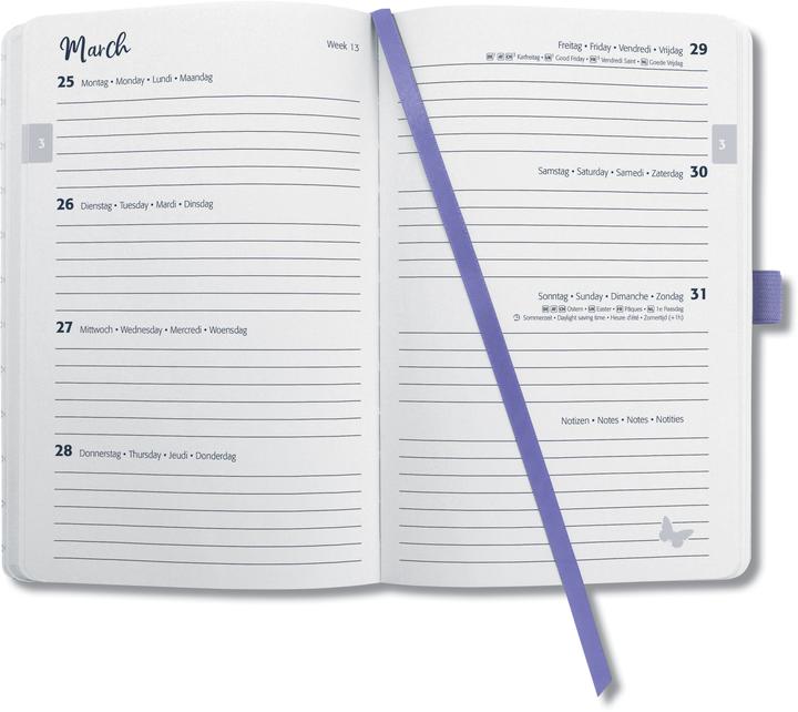 Image du produit Jolie Agenda Flair 2026 J6124 1W/2S dark purple ML A6 (A6, 1 semaine / 2 pages)