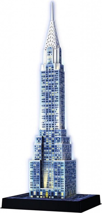 Actual product image Ravensburger Night Edition: Chrysler Building - 3D building puzzle (216 pieces)