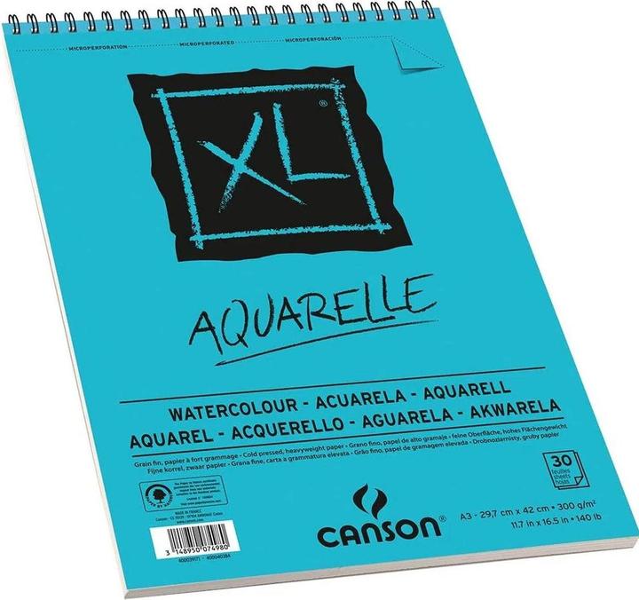 Image du produit Canson Bloc d'aquarelle (A3, Blanc, Couverture souple)