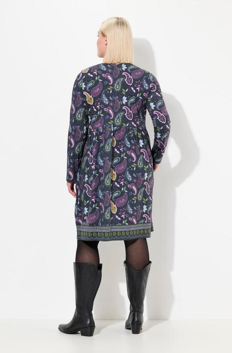 Produktbild Ulla Popken Longshirt, Blüten, A-Linie, V-Ausschnitt, Langarm (54)