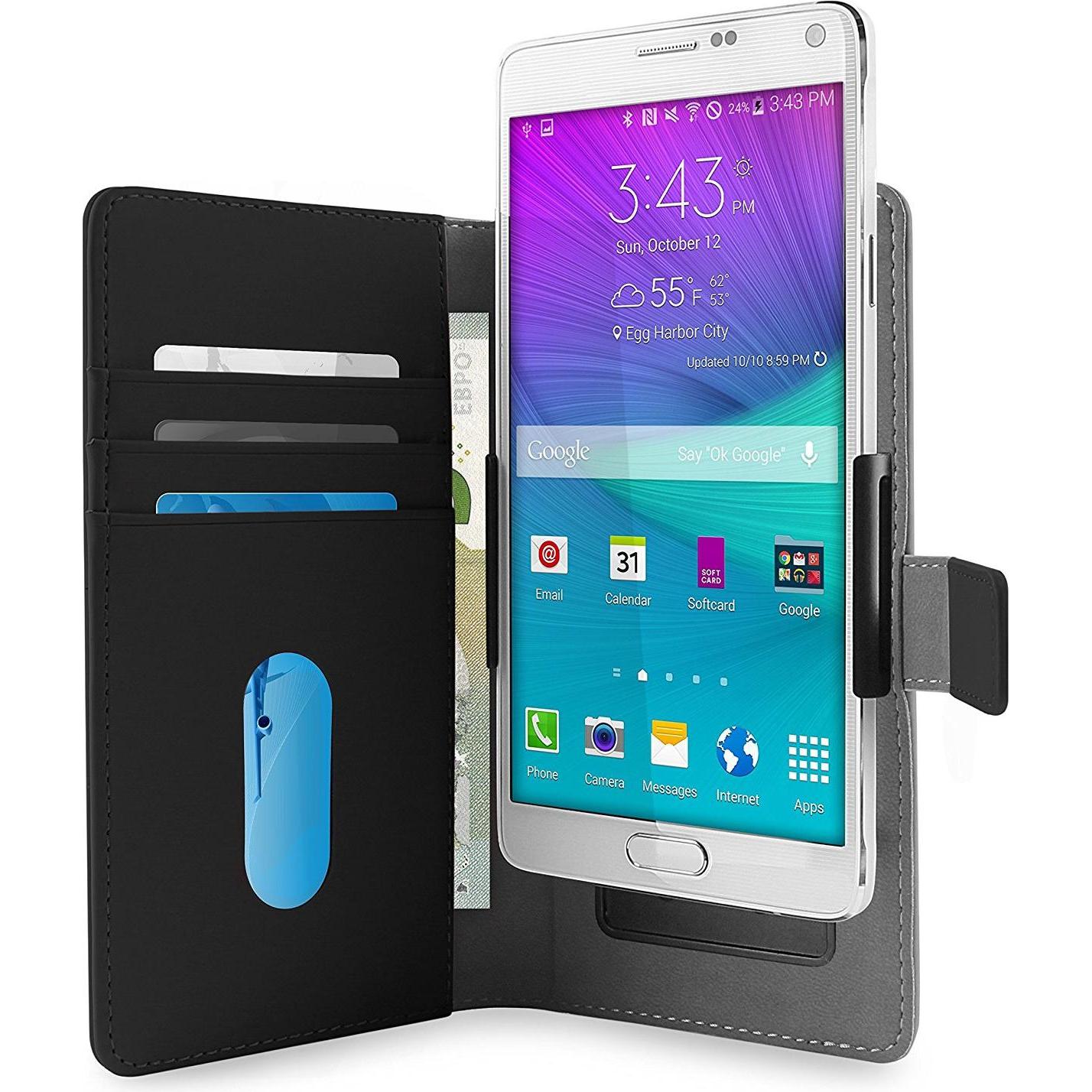 Puro Smart Wallet 6-inch XXL (UNIWALLET3BLKXXL) (Universal), Smartphone Hülle, Schwarz