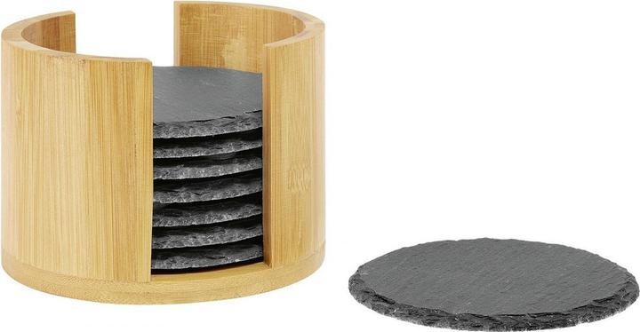Produktbild Westmark Naturschiefer-Untersetzer (8 x, Glasuntersetzer)