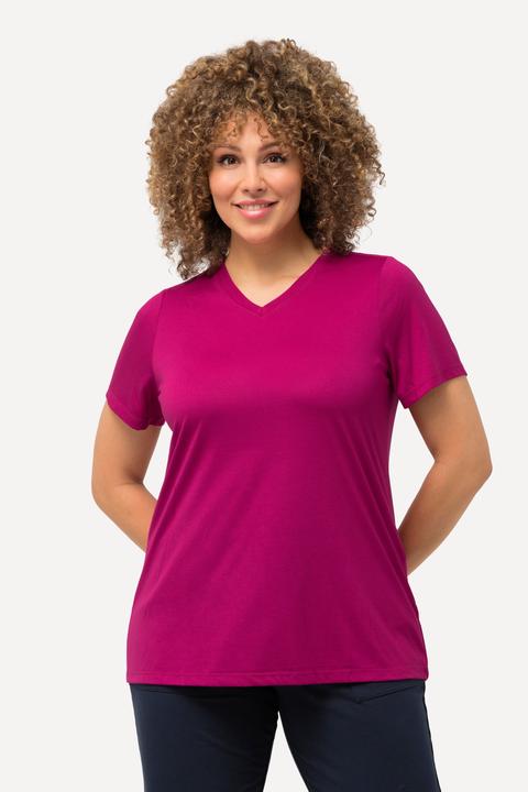 Produktbild Ulla Popken Funktionsshirt, antibakteriell, V-Ausschnitt, Halbarm (46, 48)