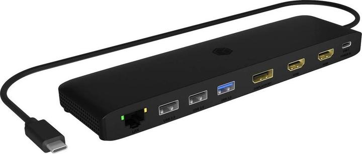 Produktbild Icy Box DockingStation mit 11-in-Anschlüssen dreifacher Videoausgabe,IB-DK2116-C (USB-C, 8 Ports)