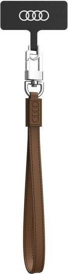 Audi uniwersalna smycz do telefonu 28cm 10mm Leather brązowy/brown AU-HSLSL-GT/D1-BN