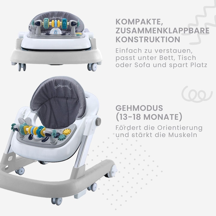 Produktbild Hermex Lauflernhilfe Baby Walker Lauflernwagen Laufwagen Gehfrei Laufhilfe Kleinkinder