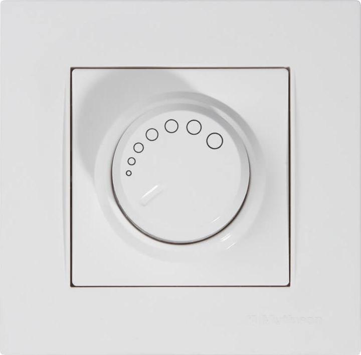 Actual product image Mutlusan Rita dimmer 600W illuminated rotary dimmer flush-mounted white