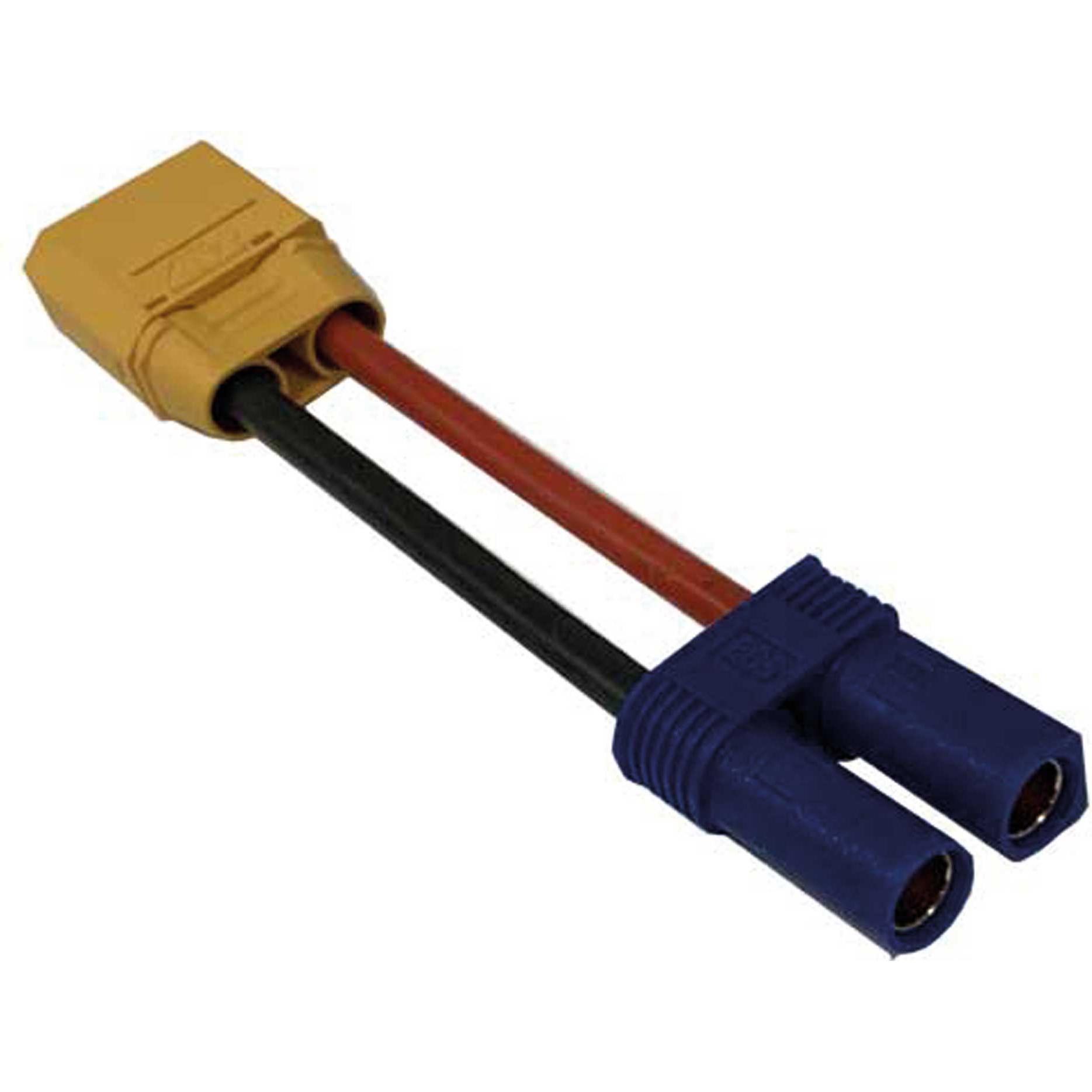 Thumbnail - Muldental adapterkabel ec-5 buchse auf xt-90 stecker 4mm²/7cm