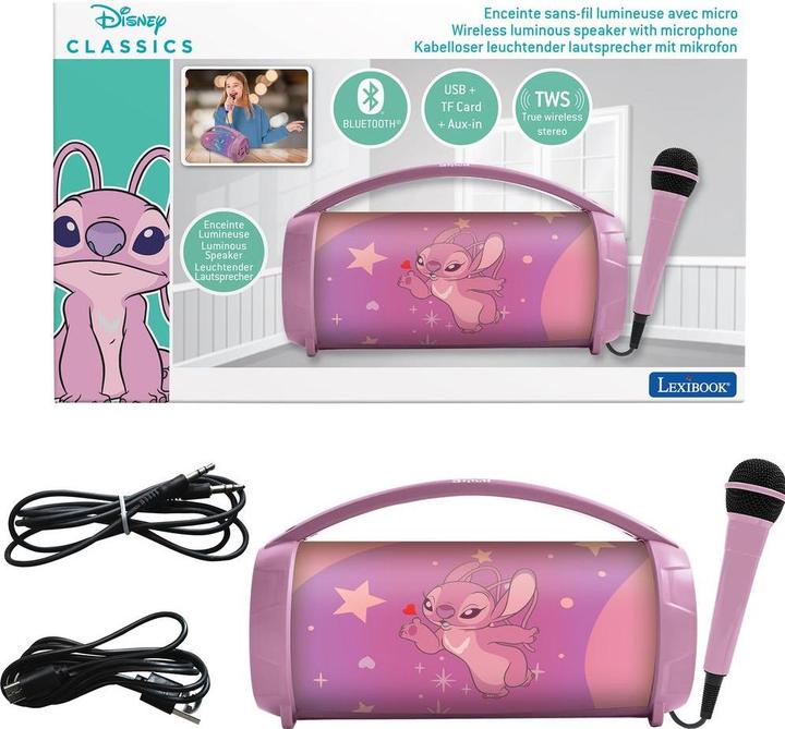 Produktbild Lexibook Disney Stitch Angel Bluetooth Karaoke Speaker