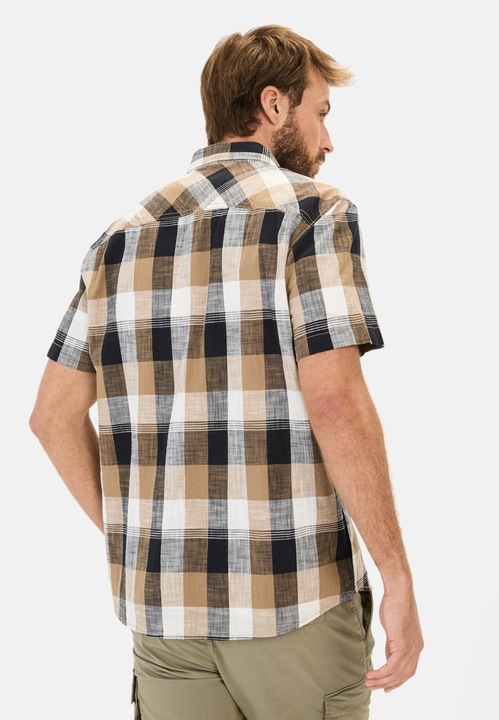 Image du produit Camel Active Kariertes Kurzarmhemd aus reiner Baumwolle (L)