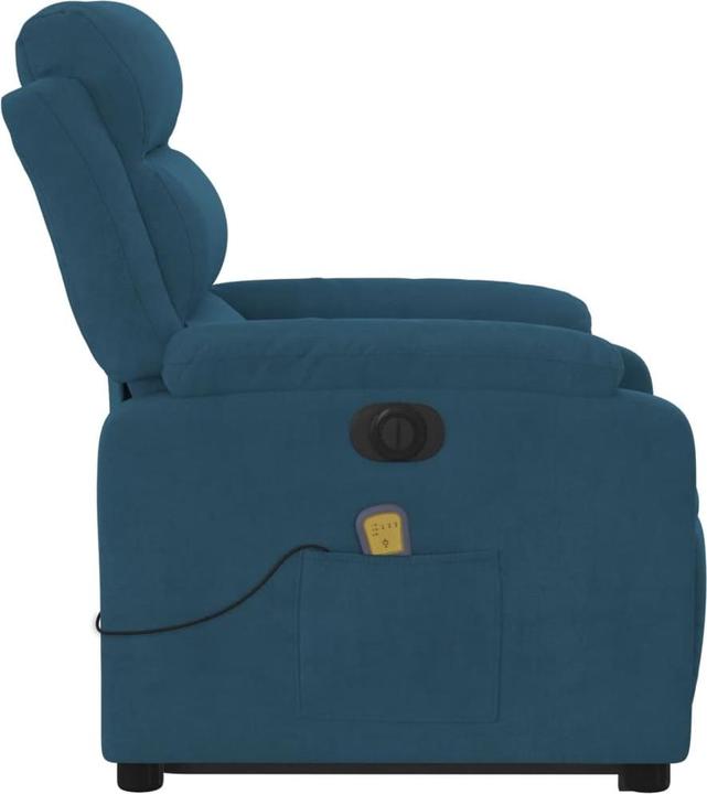 Image du produit vidaXL Fauteuil de massage releveur électrique Fauteuil de relaxation bleu velours