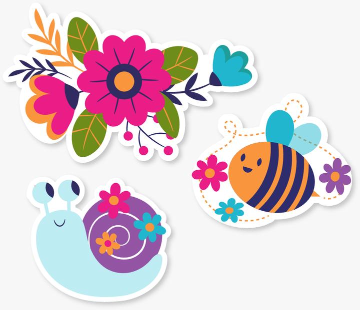 Produktbild Diamond Dotz DOTZIES® Original Diamond Painting Sticker Set „Garden Friends“ mit 3 glitzernden Aufklebern 9 x 8 c