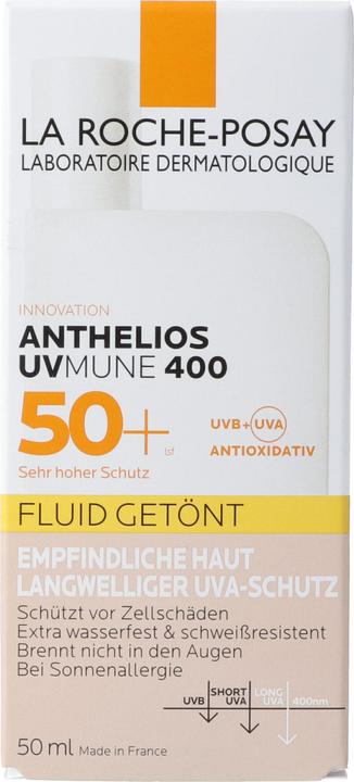 Produktbild La Roche Posay Anthelios Invisible Fluid Getönt (Sonnencreme Gesicht, SPF 50+, 50 ml, 75 g)