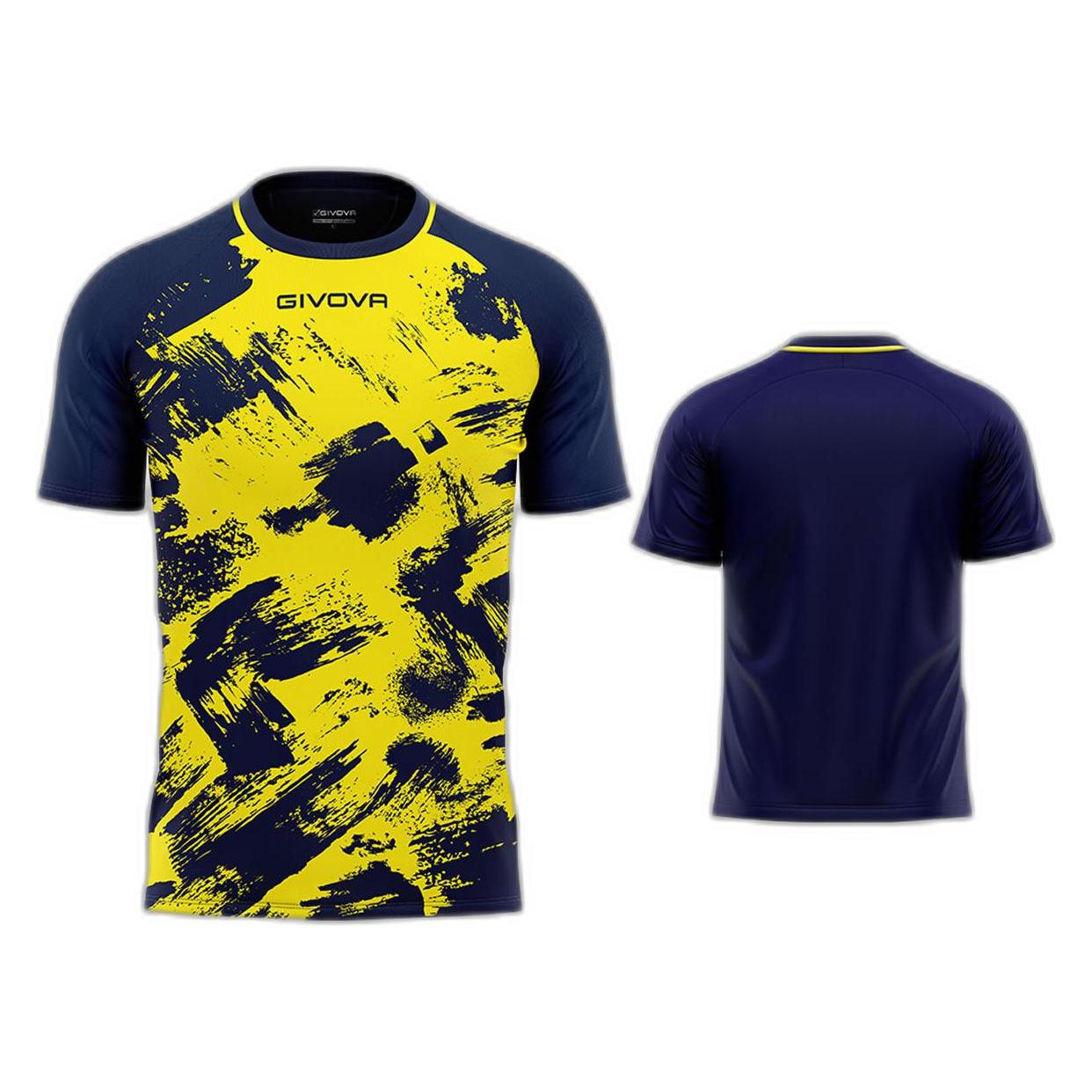 Givova, Unisex, Sportshirt, Art (L), Blau, Gelb, L