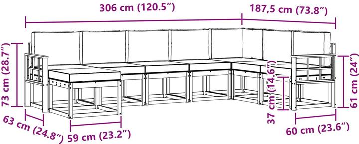 Produktbild vidaXL Outdoor-Sofa
