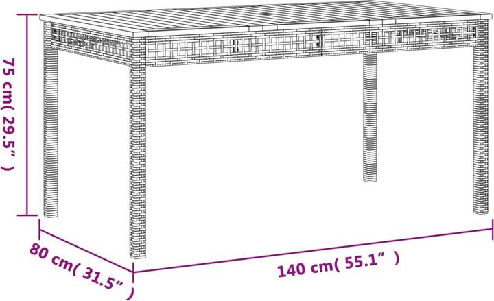 Produktbild vidaXL Gartentisch (90 cm)