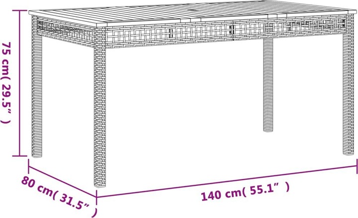 Actual product image VidaXL Garden table (90 cm)