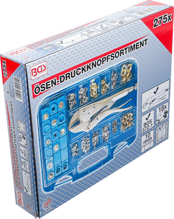 Produktbild BGS Ösen-Druckknopf-Sortiment 275-tlg.
