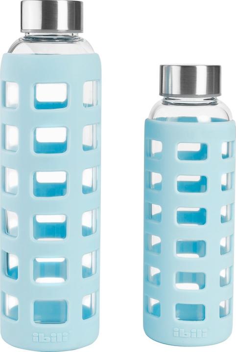 Image du produit Ibili Trinkflasche Blau 550 ml Hochwertige Glasflasche für unterwegs oder zu Hause (0.55 l)