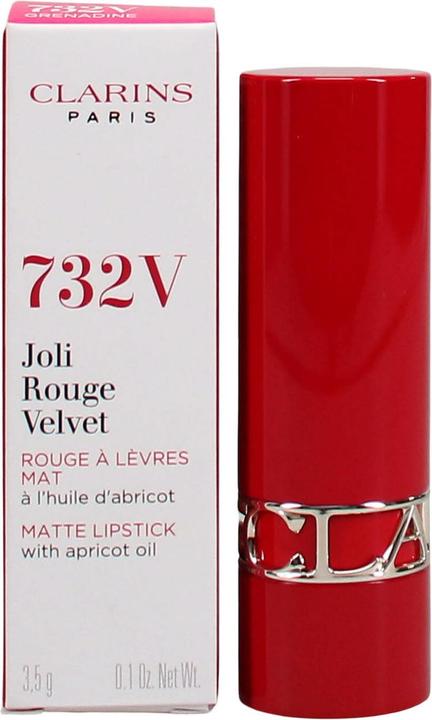 Actual product image Clarins Joli Rouge Velvet (re) No 732V (No. 732 - Grenadine)