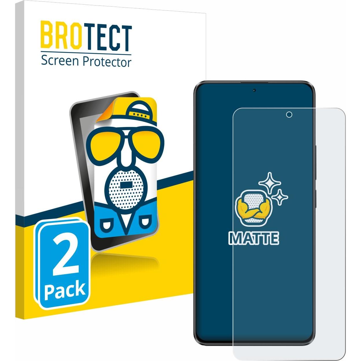 BROTECT Pellicola protettiva antiriflesso opaca (2 pz., Xiaomi Poco X6), Pellicola protettiva smartphone, Grigio
