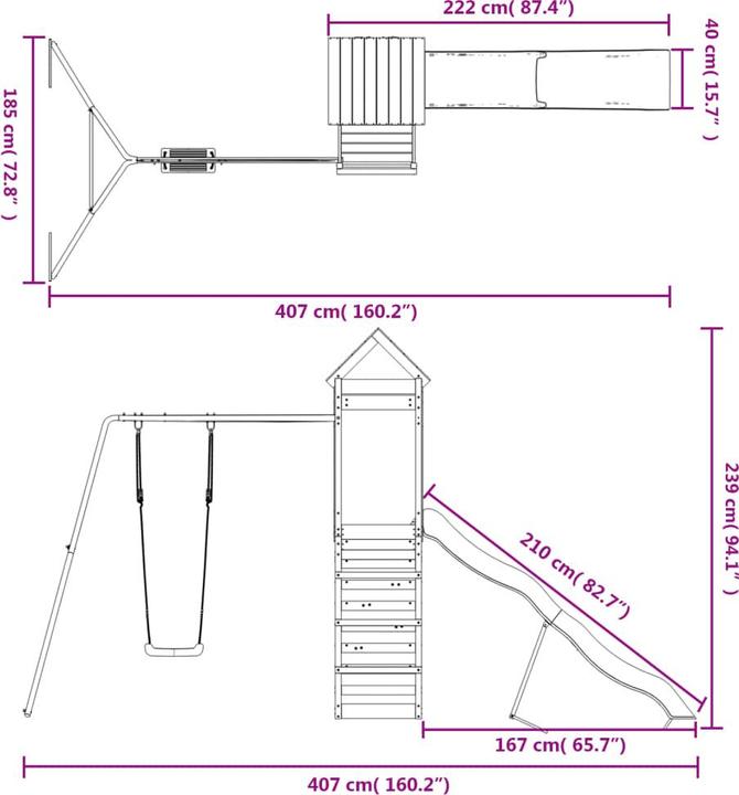 Produktbild vidaXL Spielplatz