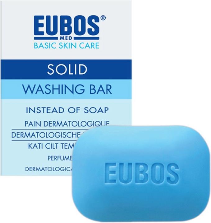 Actual product image Eubos Soap solid unscented blue (Soap lotion)