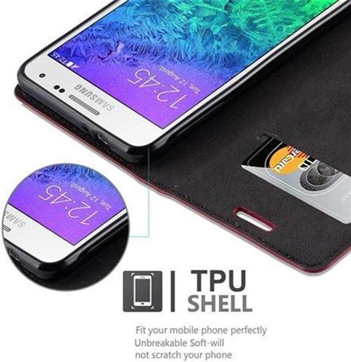 Actual product image Cadorabo Book Invisible Magnet Cover (Samsung Galaxy Alpha)