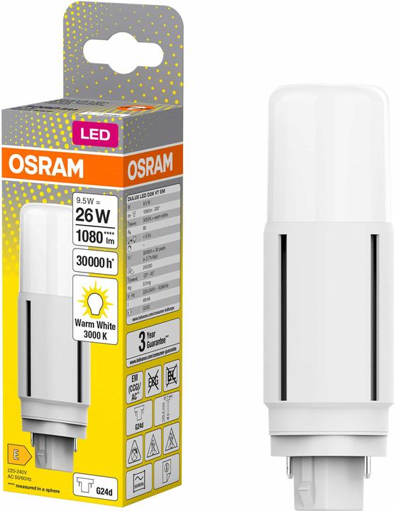 Actual product image Osram Dulux D (G24d, 9.50 W, 1080 lm, 1 x, E)