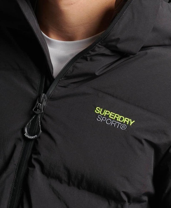 Produktbild Superdry Gerade geschnittene Daunenjacke mit Kapuze (L)