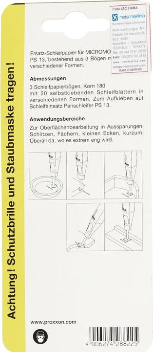 Image du produit Proxxon Papier de verre pour PS 13 (180)
