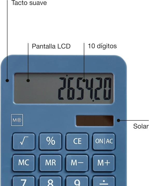 Produktbild Miquelrius TASCHENRECHNER Solar mit 10 Ziffern LCD-Bildschirm (Batterien)