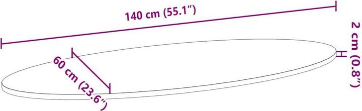 Actual product image VidaXL Lyndsie (140 x 60 x 2 cm)