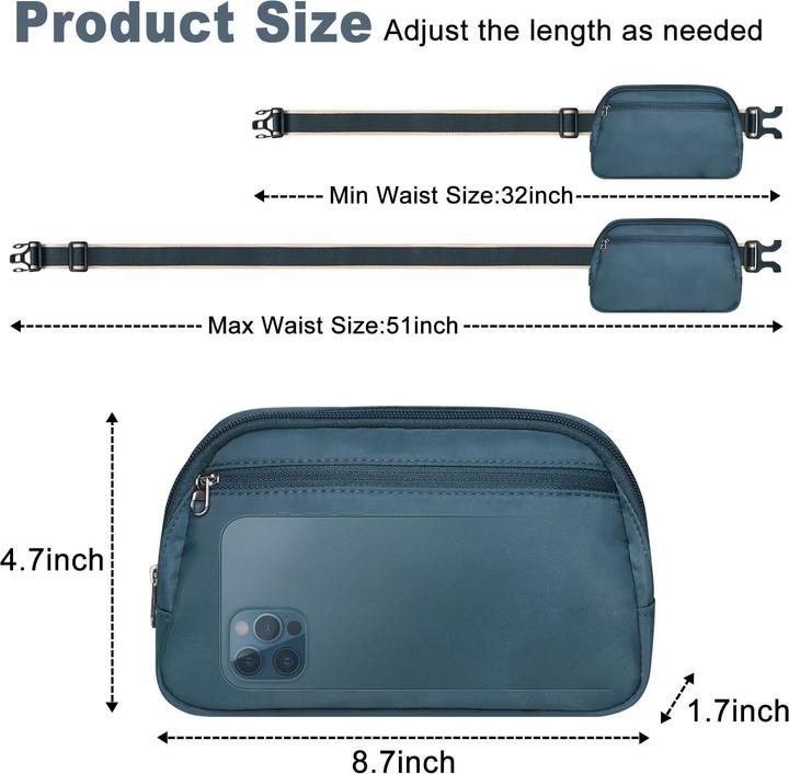 Produktbild Only-Bags.Store Gürteltasche, Sportmode Crossbody Tasche mit verstellbarem Gurt