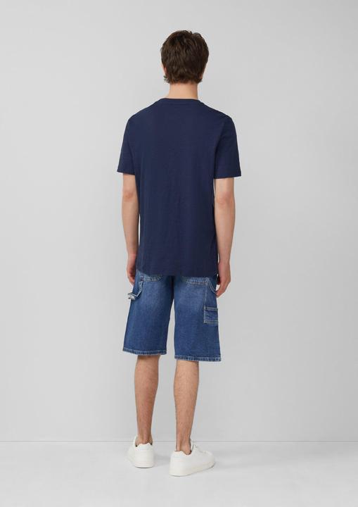 Actual product image S.Oliver T-Shirt Baumwoll-T-Shirt mit Frontprint und Flammgarnstruktur (M)