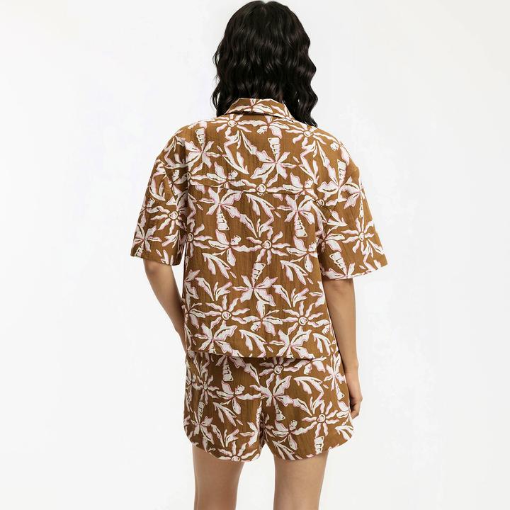 Immagine prodotto La Redoute Collections Kurzärmelige Bluse mit Blumenmuster (M)