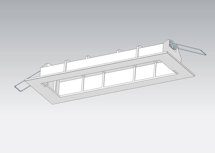 Actual product image Beltrona MEXM82506ZB LED emergency escape route lighting recessed ceiling mounting