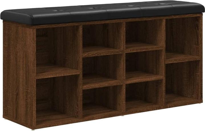 VidaXL Brown oak-look shoe bench 102x32x50 cm (32 cm)