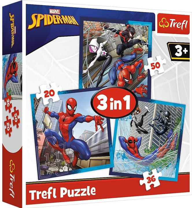 Trefl Puzzle 3 in 1 - Spiderman (50 pezzi)