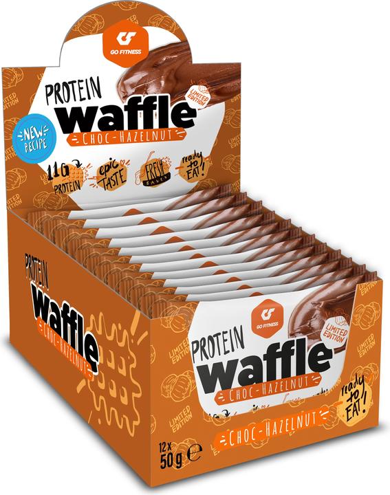 Produktbild Go Fitness Protein Waffel (Schokolade, Haselnuss, 12 Stk., 600 g)