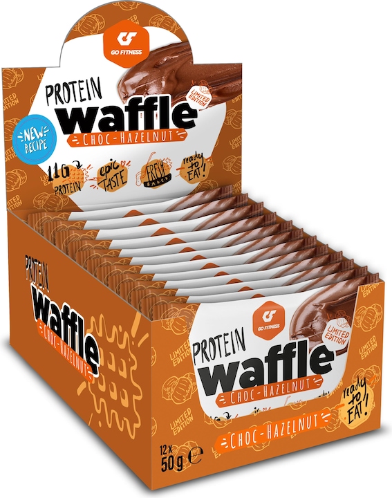 Image du produit Go Fitness Gaufrette aux protéines (Chocolat, Noisette, 12 pcs, 600 g)
