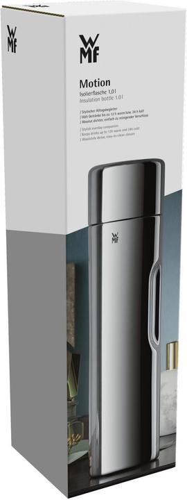 Produktbild WMF Thermosflasche 1,0l Motion Tee Kaffee Thermosflasche Edelstahl (1 l)