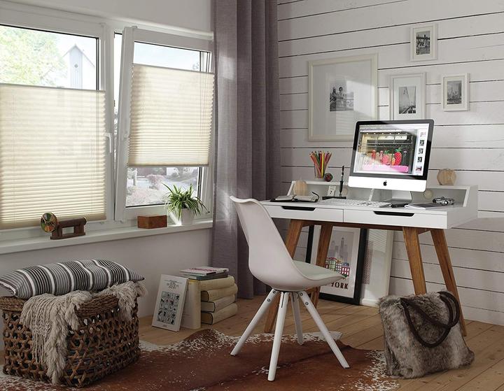 Actual product image Gardinia Easyfix pleated blind with 2 operating rails (80 x 130 cm)