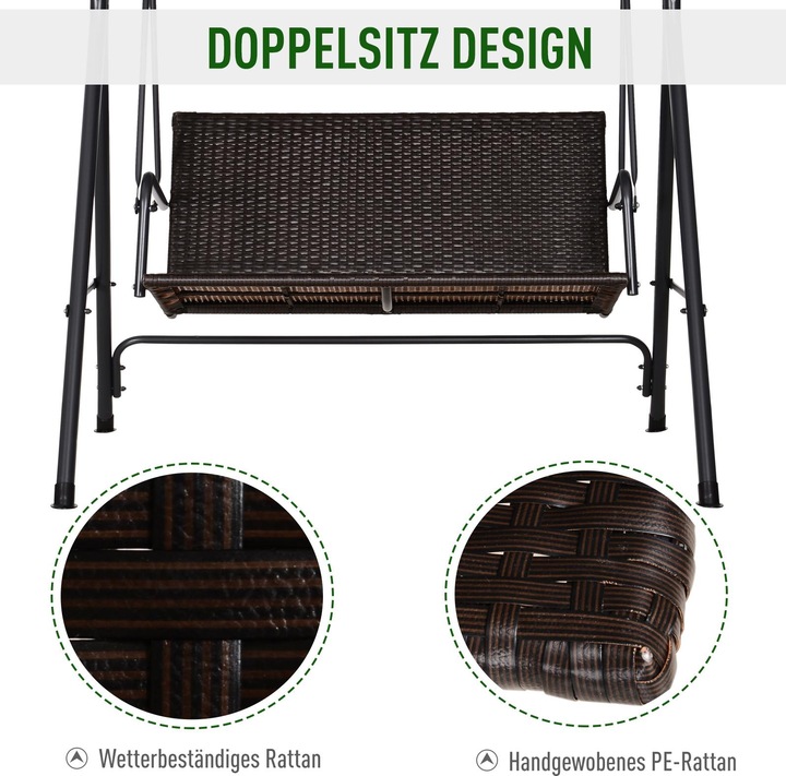 Immagine prodotto Outsunny Dondolo Hollywood in rattan