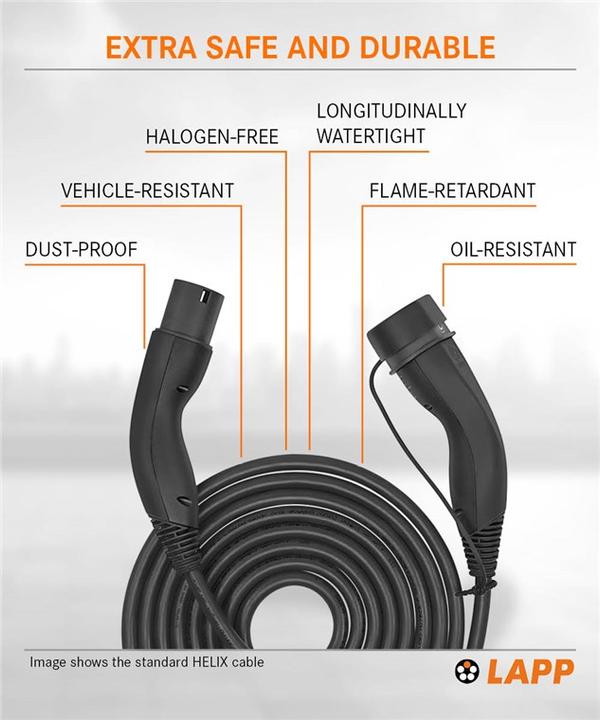 Image du produit Lapp Mobility Selbstaufrollendes Ladekabel Typ 2, bis zu 22 kW, 7 m, schwarz (Type 2, 22 kW, 32 A, 7 m)