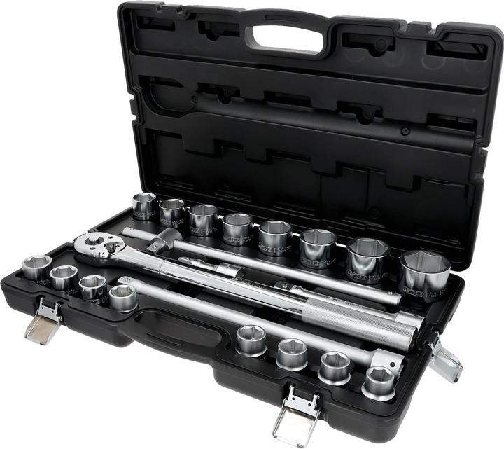 Produktbild KS Tools Steckschlüssel- Satz (32 mm, 19 mm, 24 mm, 50 mm, 41 mm, 22 mm, 23 mm, 21 mm, 27 mm, 35 mm, 46 mm, 26 mm, 30 mm, 38 mm, 29 mm, 36 mm)