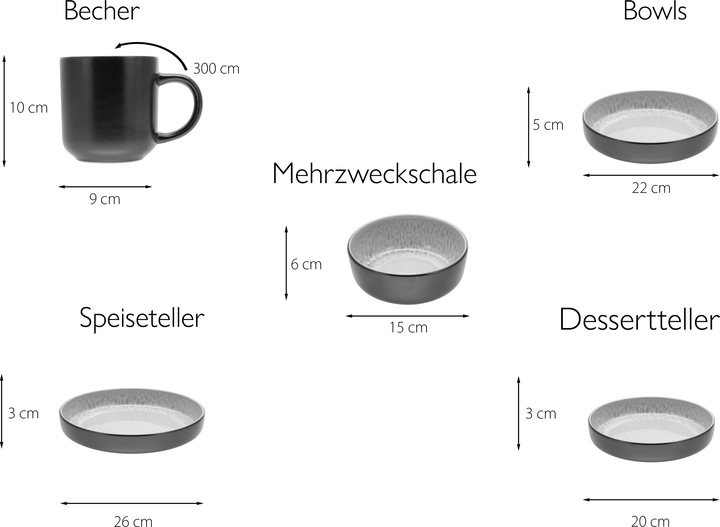 Produktbild CreaTable Nordic Fjord (18 Stück)