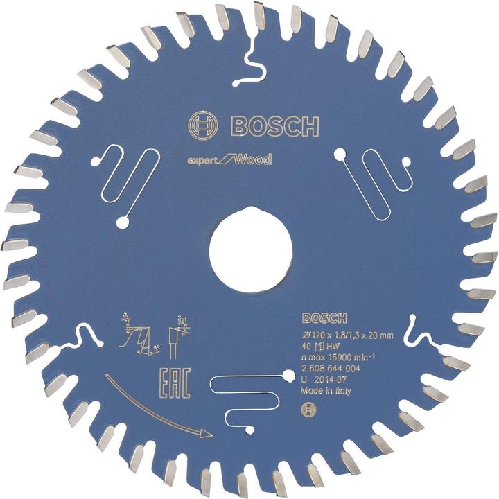 Produktbild Bosch Professional Zubehör Kreissägeblatt Expert for Wood, 120 x 20 x 1,8 mm, 40